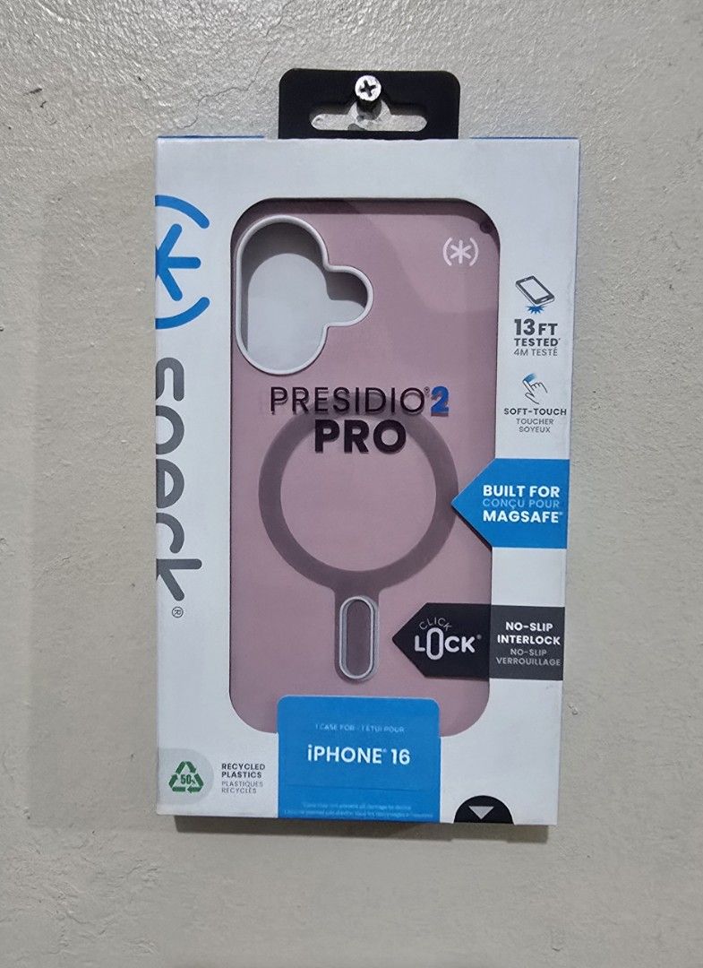 MagSafe Case for iPhone 16 – Pink 🌸 (Category: Cases & Sleeves) located in Manila. Submitted by ellelien (Listing ID 1445742526, Image 2). Description: 🌸 Speck Presidio2 Pro MagSafe Case for iPhone 16 – Pink 🌸 ✨ Brand New ✨ Compatible with iPhone 16 ✨ Built for MagSafe ✨ Soft-touch finish for comfortable grip ✨ 13ft drop protection ✨ ClickLock no-slip interlock design ✨ Stylish Wednesday Pink/Boysenberry Purple color 💰 Price: ₱1,500 📍 Locati
