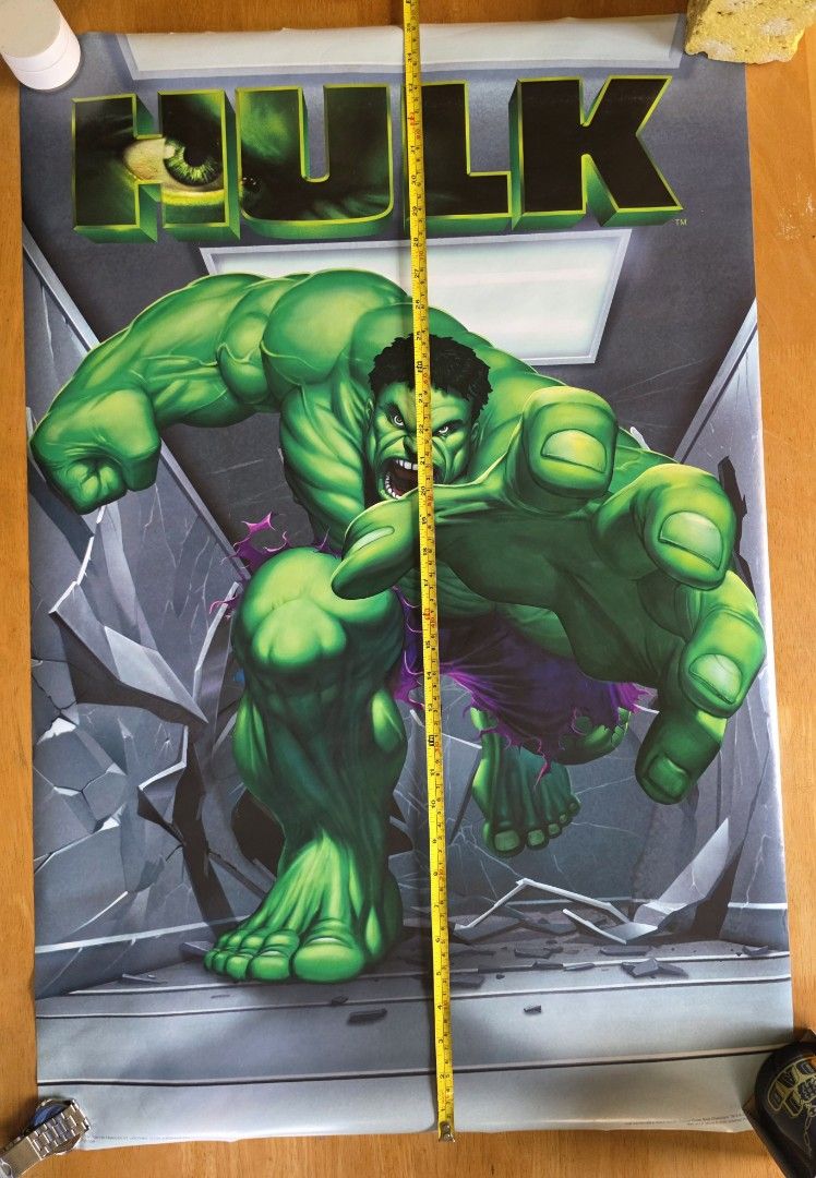 Marvel Hulk Poster Wall Art (Category: Art & Prints) located in Antipolo. Submitted by saslbs (Listing ID 1445711203, Image 3). Description: 💚 Rare 2003 The Hulk Imported poster L 35 inches x W 24 inches as good as brand new. Just unwrapped it to show the measurements. Php 2.5k Payment thru g-cash. Delivery thru Lbc or lalamove care of buyer. .