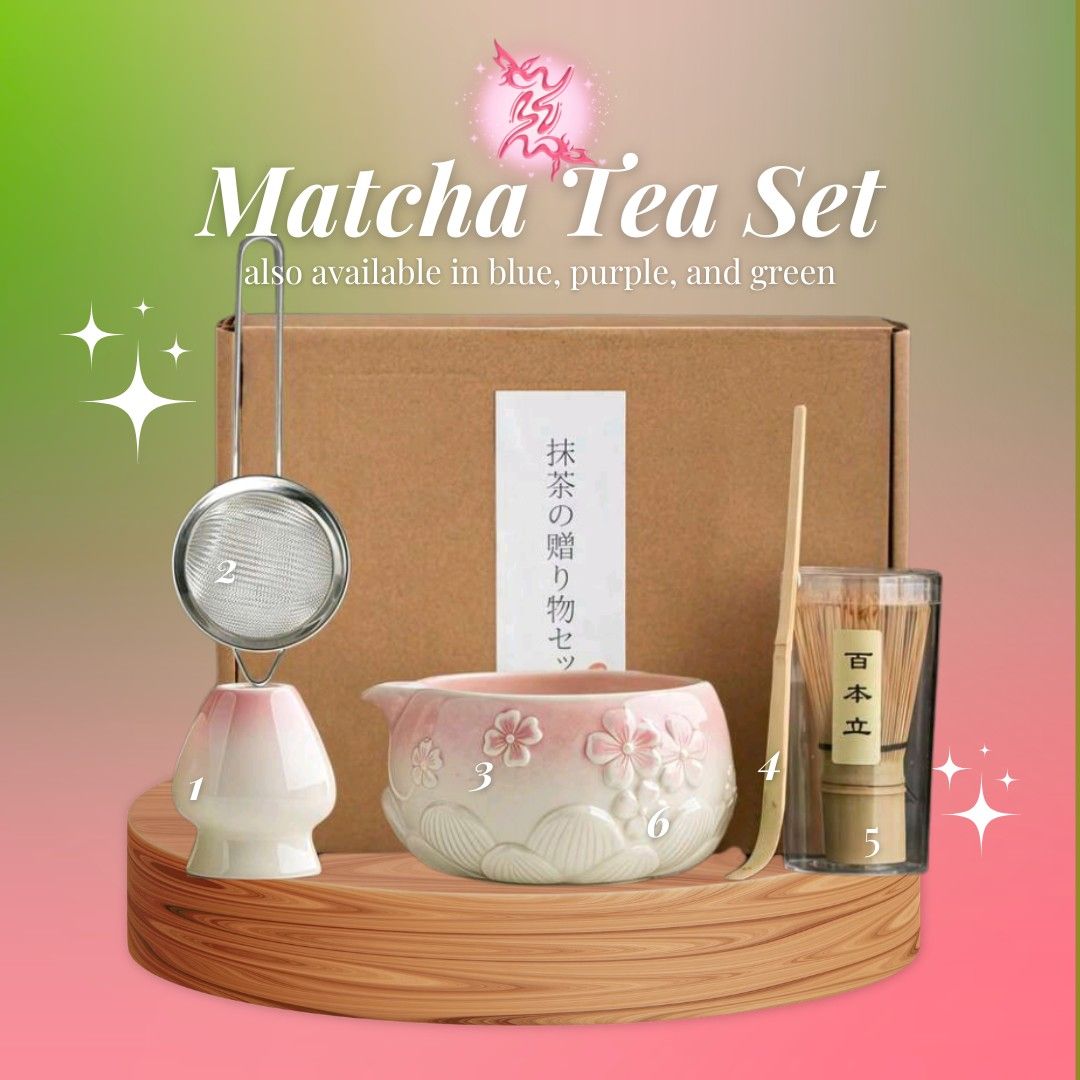 Sakura 5-Piece Matcha Tea Set (Category: Coffee & Tea Tableware) located in Manila. Submitted by dala.collection (Listing ID 1443922585, Image 1). Description: .
