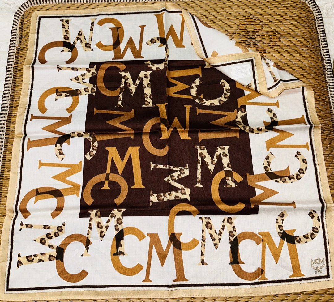 MCM Luxury Handkerchief (Category: Luxury Accessories) located in Manila. Submitted by rarefindsgallery (Listing ID 1445676181, Image 2). Description: MCM Animal Print Handkerchief/ Bandana/ Bag Accessory Size: 18.5” x 19” 💯 cotton Brand new with sticker Authentic Made in Japan 🇯🇵 .