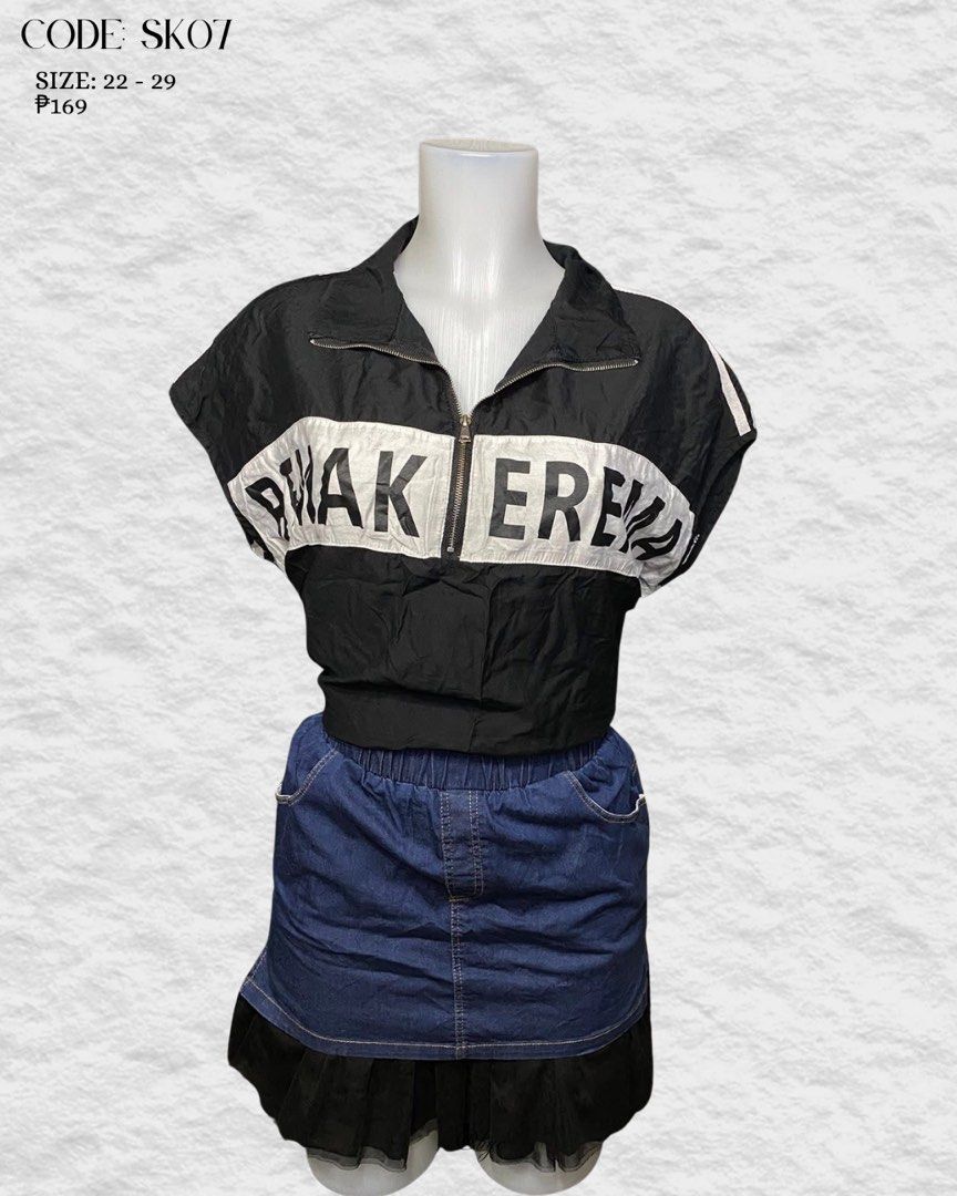 Mini soft denim skirt with black lace (Category: Skirts) located in Manila. Submitted by by.clair (Listing ID 1445675111, Image 1). Description: .