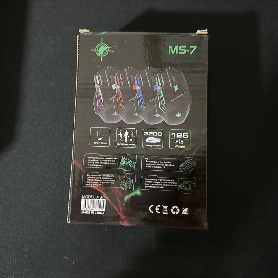 MS-7 Wired Gaming Mouse (Blue)491191070979543041