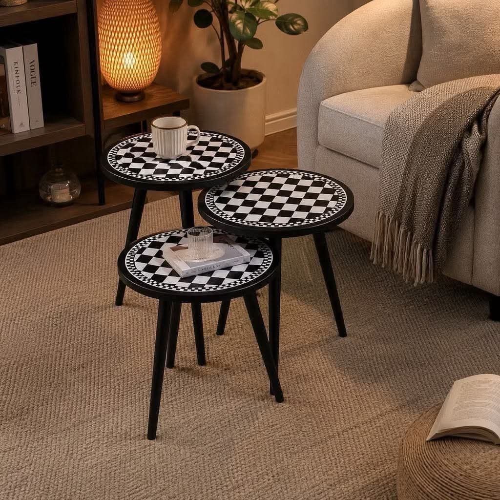 Nesting Center Coffee Tables Set of 3 Checkered, White, Walnut (Category: Tables & Sets) located in Marikina City. Submitted by marcobarbado.cloud (Listing ID 1445654328, Image 1). Description: .
