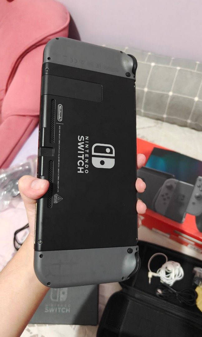 Nintendo Switch V2 (w/ box) and accessories (Category: Nintendo) located in General Trias. Submitted by mijuur (Listing ID 1445611058, Image 2). Description: LADY OWNED! COMPLETE ACCESSORIES! WITH FREEBIES! Bought in 2022 LCD repaired in 2024 No SD Card RFS: Upgrading - Nintendo Switch Console - Includes Dock - Comes with Joy-Cons - All Necessary Cables Present - Ready for Immediate Gaming - Feel free to ask any questions!.