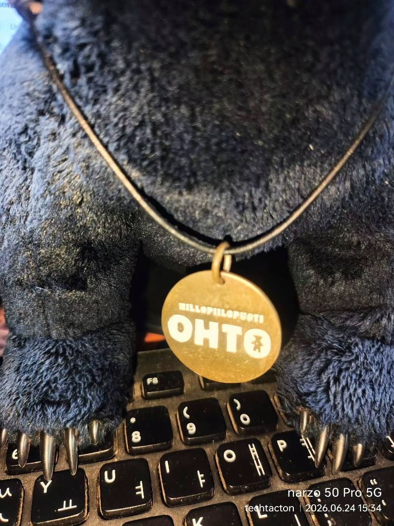 OHTO Bear Plush Toy Hobonichi Misunderstood Bears (Category: Plushies & Soft Toys) located in Santo Tomas. Submitted by pickers_corner (Listing ID 1445699676, Image 3). Description: OHTO the misunderstood bear authentic with collar and serial numbet pristine condition - OHTO Bear Plush from Hobonichi's Misunderstood Bears series - Unique design: Black bear with sharp teeth and a friendly expression - Perfect for collectors - Size: Up to 100cm.