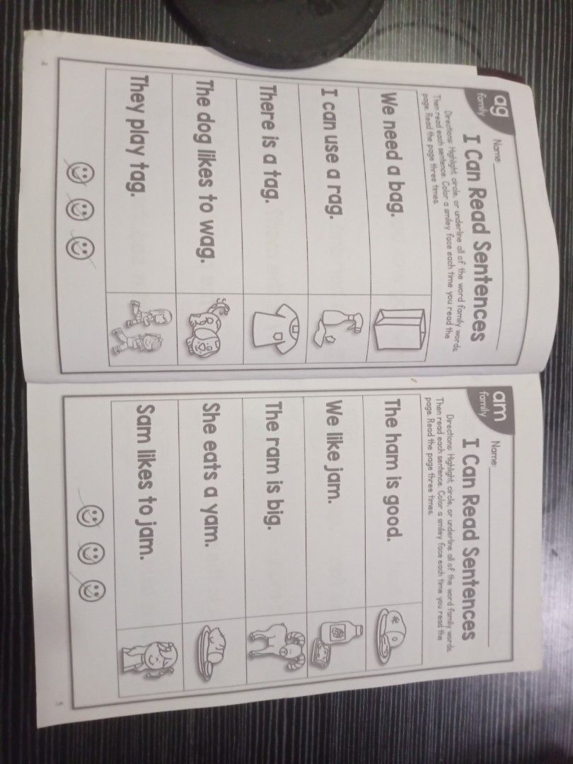 Phonics Sentences I Can Read Workbook for Kids (Category: Children's Books) located in Paranaque City. Submitted by annhua17524 (Listing ID 1445622184, Image 3). Description: - Fun phonics workbook to help kids learn to read. - Engaging sentences and pictures make learning enjoyable. - Perfect for early readers developing their skills. - Pages are clean and ready for practice. - A valuable resource for building reading confidence. - Very helpful,