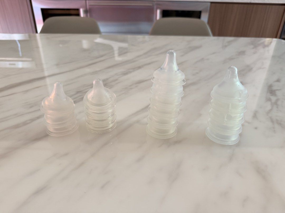 Pigeon Bottle Nipples - SS and S (Category: Breastfeeding & Bottle Feeding) located in Manila. Submitted by scoobysnaxx (Listing ID 1445677568, Image 1). Description: - Set of Pigeon bottle nipples - for WIDE NECK pigeon bottles - Includes multiple sizes for different feeding stages - Made from soft, natural-feel silicone - Easy to clean and sterilize - Ideal for replacing old nipples or as backups - USED BUT NOT ABUSED - ORIGINAL PRICE PHP250 pe
