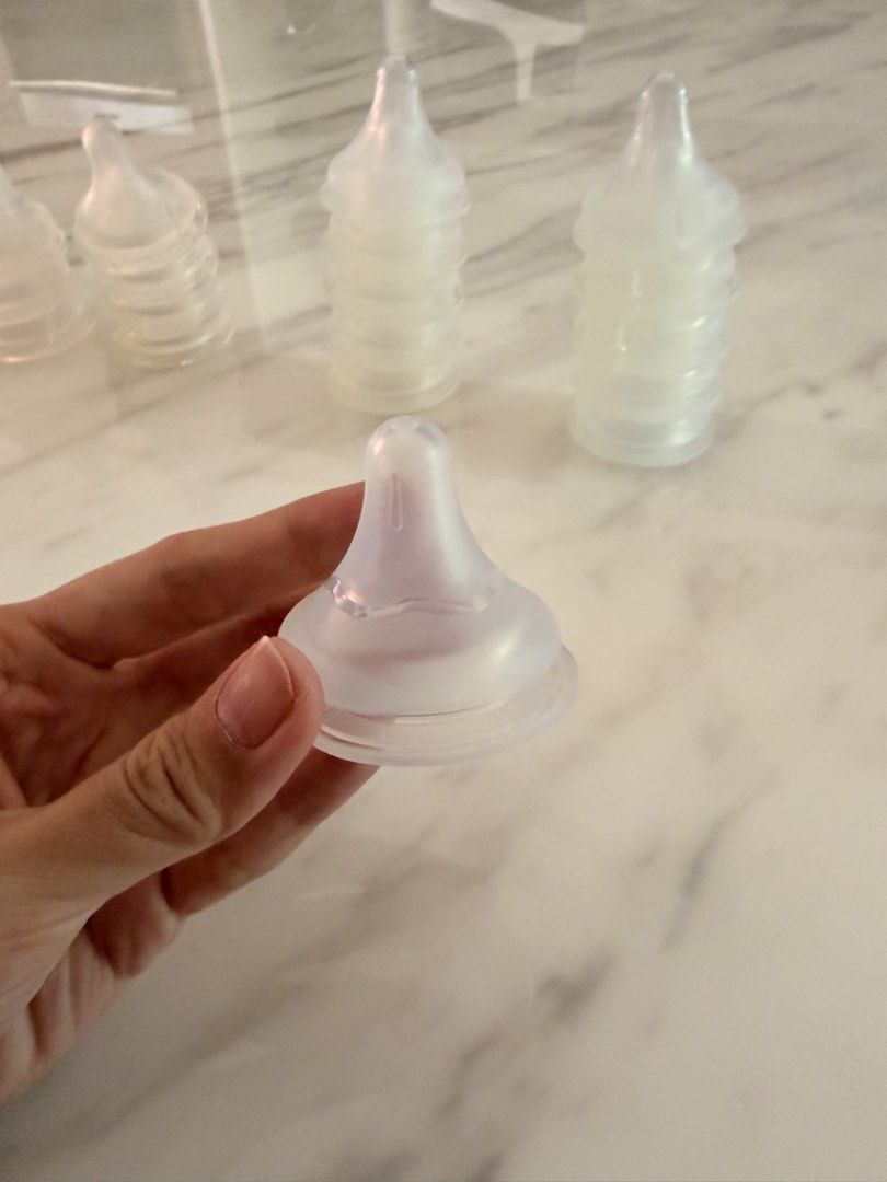 Pigeon Bottle Nipples - SS and S (Category: Breastfeeding & Bottle Feeding) located in Manila. Submitted by scoobysnaxx (Listing ID 1445677568, Image 3). Description: - Set of Pigeon bottle nipples - for WIDE NECK pigeon bottles - Includes multiple sizes for different feeding stages - Made from soft, natural-feel silicone - Easy to clean and sterilize - Ideal for replacing old nipples or as backups - USED BUT NOT ABUSED - ORIGINAL PRICE PHP250 pe