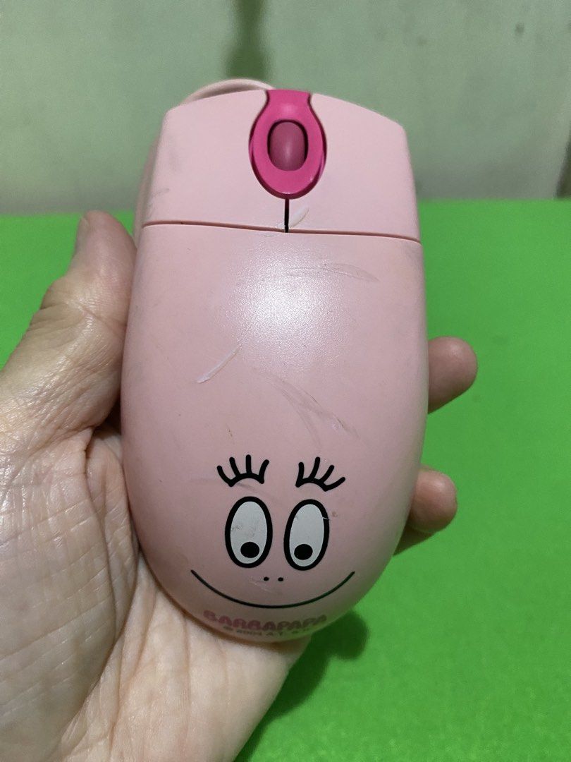 Pink Barbapapa USB Computer Mouse 2004 (Category: Mouse & Mousepads) located in Manila. Submitted by resi.diaz (Listing ID 1445770814, Image 3). Description: - Adorable pink Barbapapa design - USB computer mouse - Features Barbapapa logo and copyright 2004 A.T. & K. - Shows some light surface scratches - Fully functional and works well - Ideal for Barbapapa enthusiasts or children's use.