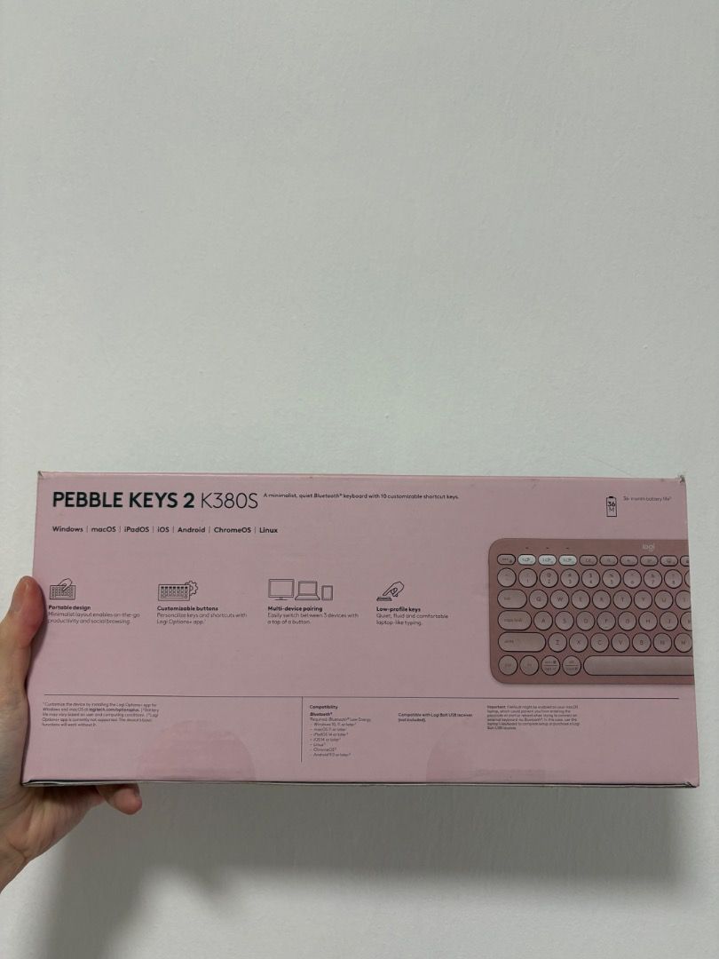 PINK Logitech Pebble Keys 2 K380S Keyboard491079826178068481