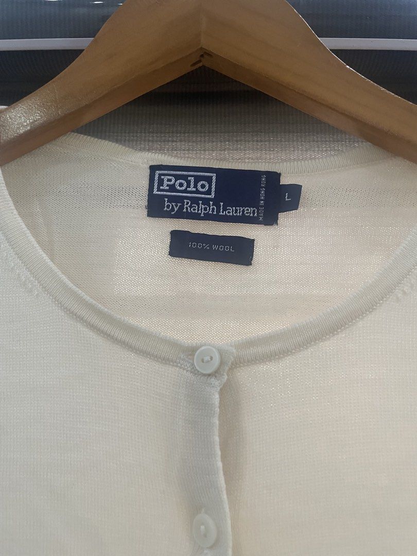Polo Ralph Lauren Cardigan (Category: Luxury Apparel) located in Alcala. Submitted by zookarchive (Listing ID 1445750734, Image 2). Description: Polo By Ralph Lauren Vintage Cardigan good as new condi 100% wool selling for only 1800php.