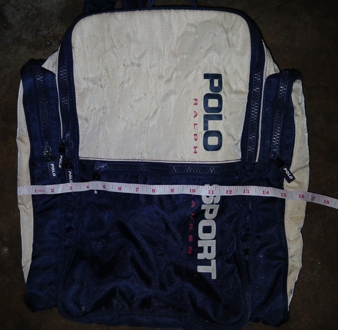 Ralph Lauren Polo Sport (Category: Backpacks) located in Quezon City. Submitted by jsnfp (Listing ID 1445758841, Image 2). Description: issue color rate yellowing kita sa pics, pero walang issue sa zipper crispy.