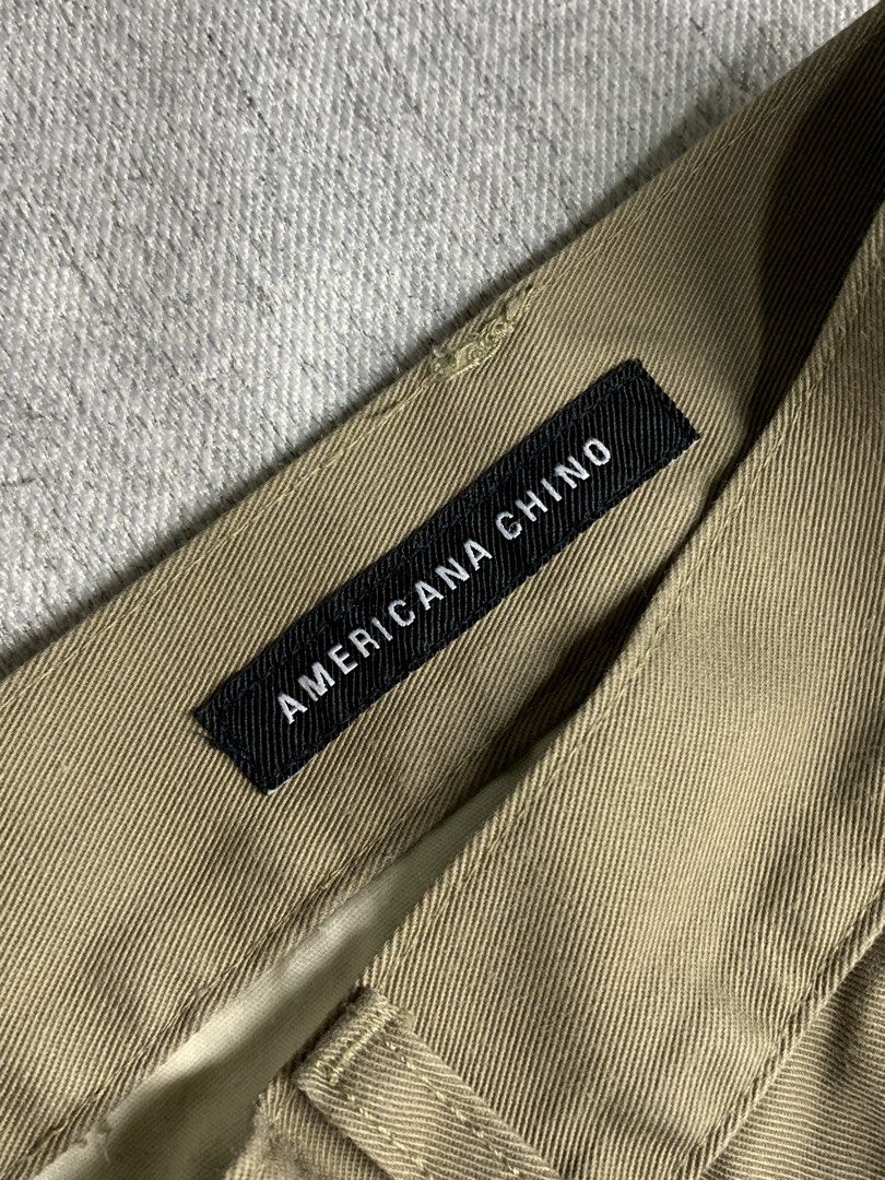 RVCA Americana Chino Shorts (Category: Chinos) located in Angeles City. Submitted by _choloman (Listing ID 1445743546, Image 3). Description: RVCA Americana Chino Shorts Size: Large / Waist - 34” Dimensions: Length - 22.5” Front Rise - 12.5” Back Rise - 17.5” Inseam - 10.5” Leg Opening - 12” Fabric: 35% Cotton, 65% Polyester Color: Dark Khaki Color Rate: 10/10 Condition: 10/10 Issue: None [Actual color may vary due to lighting] Price: ₱1,280 Ship