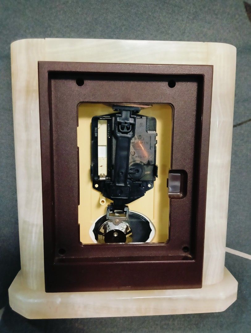 Seiko Mantel Clock with Pendulum (not working) (Category: Clocks) located in Manila. Submitted by josewendel71226 (Listing ID 1445630783, Image 2). Description: - Authentic Seiko mantel clock - Features a functional pendulum for a classic touch - Elegant marble-like finish on the casing - Classic clock face with Roman numerals - Ideal decorative piece for study rooms or living areas.