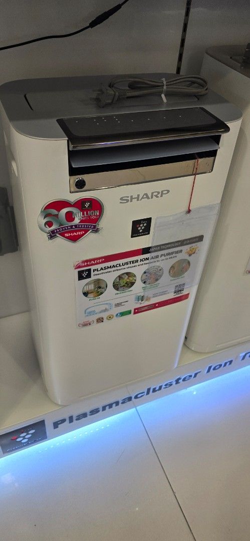 Sharp air purifier (Category: Other Home Appliances) located in Makati City. Submitted by neltamayo (Listing ID 1445775032, Image 2). Description: Note: Cash ONLY! Or COD (charges may apply) 1year warranty Parts and Services ......................................................... Kc g50e w....... Cash 12990 For 38sqm w humidifier with 7 days replacement. for factory diffect WE offer Delivery around Metro Manila We have physical store cash n car