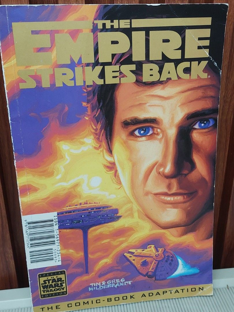 Star Wars: Empire Strikes Back TPB (1997) (Category: Comics & Manga) located in Pasig City. Submitted by toydaddyph (Listing ID 1445661982, Image 2). Description: This item is a rare 1997 Dark Horse Comics trade paperback adaptation of Star Wars: The Empire Strikes Back - Special Edition (Philippine Edition). It features cover art by Tim & Greg Hildebrandt. This 104-page collection was originally published on February 2, 1997. The story was origi