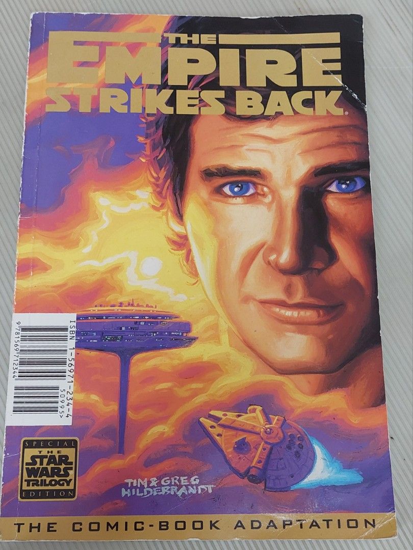 Star Wars: Empire Strikes Back TPB (1997) (Category: Comics & Manga) located in Pasig City. Submitted by toydaddyph (Listing ID 1445661982, Image 3). Description: This item is a rare 1997 Dark Horse Comics trade paperback adaptation of Star Wars: The Empire Strikes Back - Special Edition (Philippine Edition). It features cover art by Tim & Greg Hildebrandt. This 104-page collection was originally published on February 2, 1997. The story was origi
