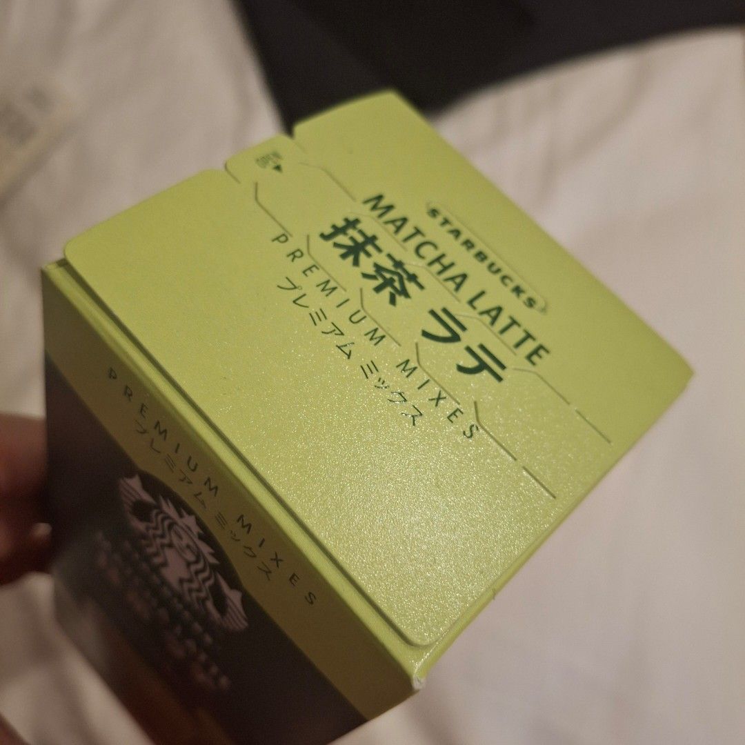 Starbucks Premium Mixes Matcha Latte Sticks box (Category: Beverages) located in Quezon City. Submitted by tamegi (Listing ID 1445686813, Image 3). Description: - Starbucks Premium Mixes Matcha Latte - 4 sticks per box - bought from japan trip - bnew sealed - best before August 2026 rfs: extra.