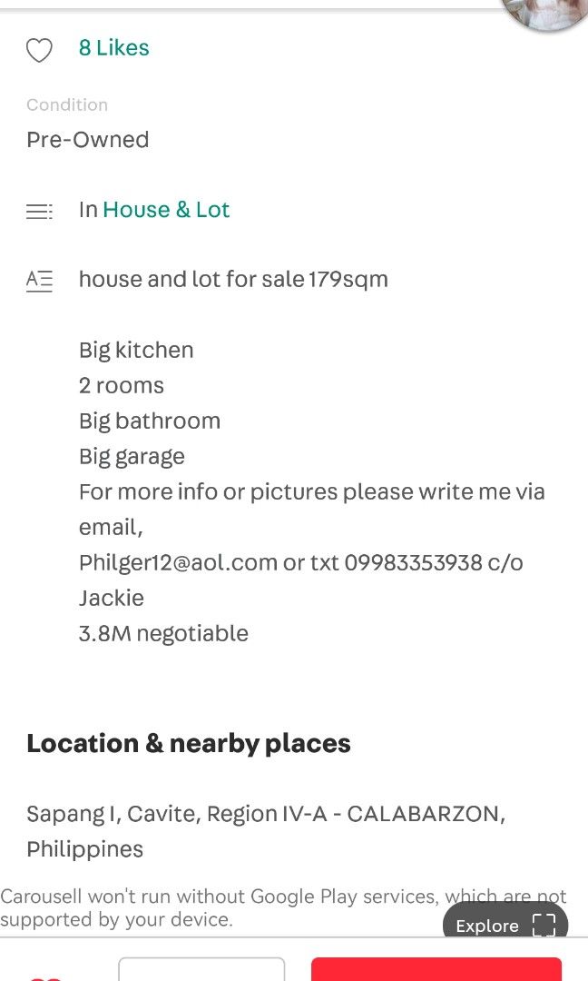Ternate house and lot (Category: House & Lot) located in Manila. Submitted by jackiedel70773 (Listing ID 1445737625, Image 1). Description: House and lot for sale, near Dalaroy beach resort walking distance to bus station, school, market, 711, alfamart, puremart. One ride away to newly opened savemore ternate..