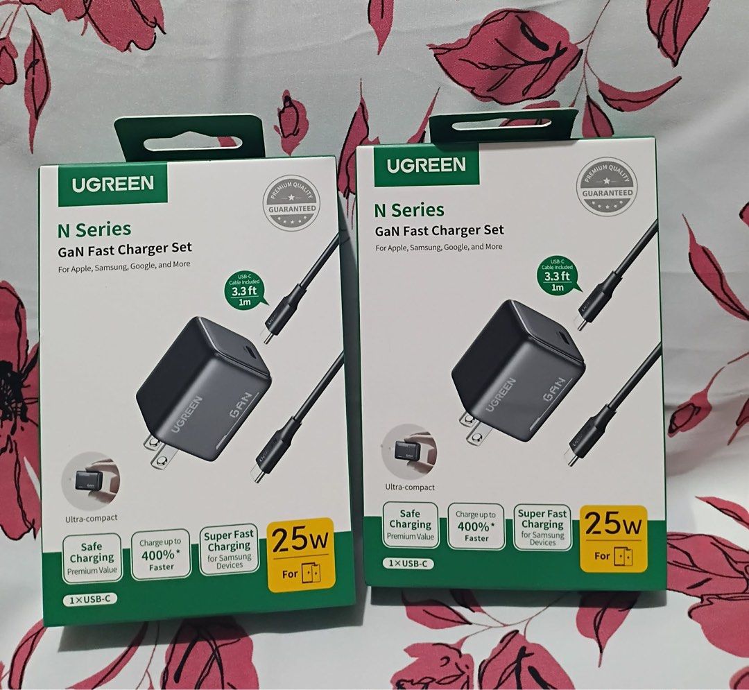 UGREEN GAN Fast Charger Set Type-C Cable 25W (Category: Cables & Adaptors) located in Manila. Submitted by mxrx_ (Listing ID 1445721713, Image 3). Description: .