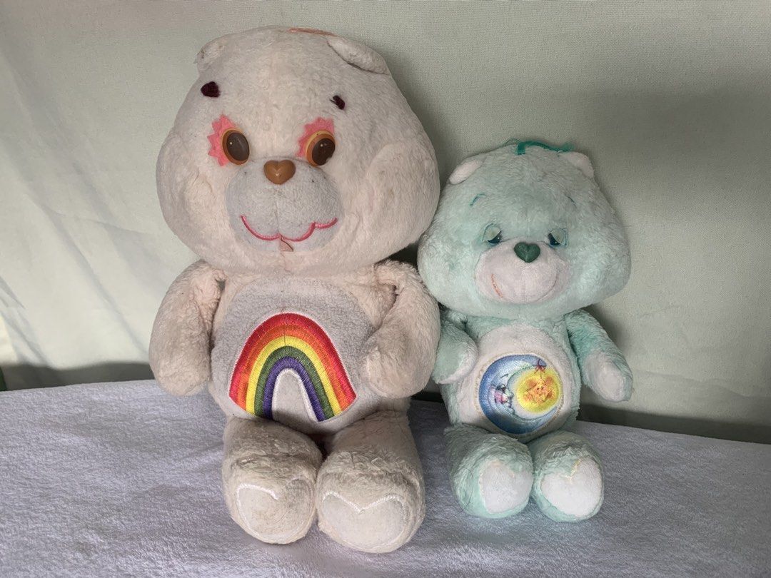 Vintage Care Bears SET Cheer and Bedtime Bear (Category: Plushies & Soft Toys) located in Quezon City. Submitted by breadjinniecheeks (Listing ID 1445676920, Image 1). Description: BUNDLE SET! no tingi 🙇🏻‍♀️ - RARE and Vintage! - need wash! - check pics for details, selling as is. MOP: May@ only MOD: J&T or Lalamove/Grab.