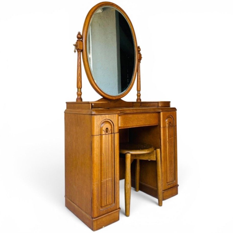VINTAGE SOLID WOOD VANITY DRESSER WITH STORAGE & STOOL (Category: Tables & Sets) located in Bulacan. Submitted by by_adette (Listing ID 1445617788, Image 1). Description: VINTAGE SOLID WOOD VANITY DRESSER WITH STORAGE & STOOL Measurements: L31"xW16"xH28"-61.5" -𝐆𝐂𝐚𝐬𝐡/𝐏𝐚𝐥𝐚𝐰𝐚𝐧 𝐏𝐚𝐲/𝐁𝐚𝐧𝐤 𝐓𝐫𝐚𝐧𝐬𝐟𝐞𝐫 𝐔𝐩𝐨𝐧 𝐏𝐢𝐜𝐤 𝐔𝐩 (𝐋𝐚𝐥𝐚𝐦𝐨𝐯𝐞) -𝐂𝐎𝐃 𝐍𝐞𝐚𝐫𝐛𝐲 𝐀𝐫𝐞𝐚𝐬 𝐎𝐧𝐥𝐲/𝐏𝐚𝐦𝐩𝐚𝐧𝐠𝐚 & 𝐁𝐮𝐥𝐚𝐜𝐚𝐧.