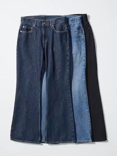 Uniqlo Flare Jeans - Blue (Category: Jeans) located in Rizal. Submitted by newwind.f26b5e (Listing ID 1445689676, Image 1). Description: - Classic wide leg jeans with a stylish flare at the bottom. - Made from comfortable, durable denim material. - Effortlessly dress them up or down for any occasion. - A go-to piece that complements a wide range of outfits. - Size 25, 28, 29.