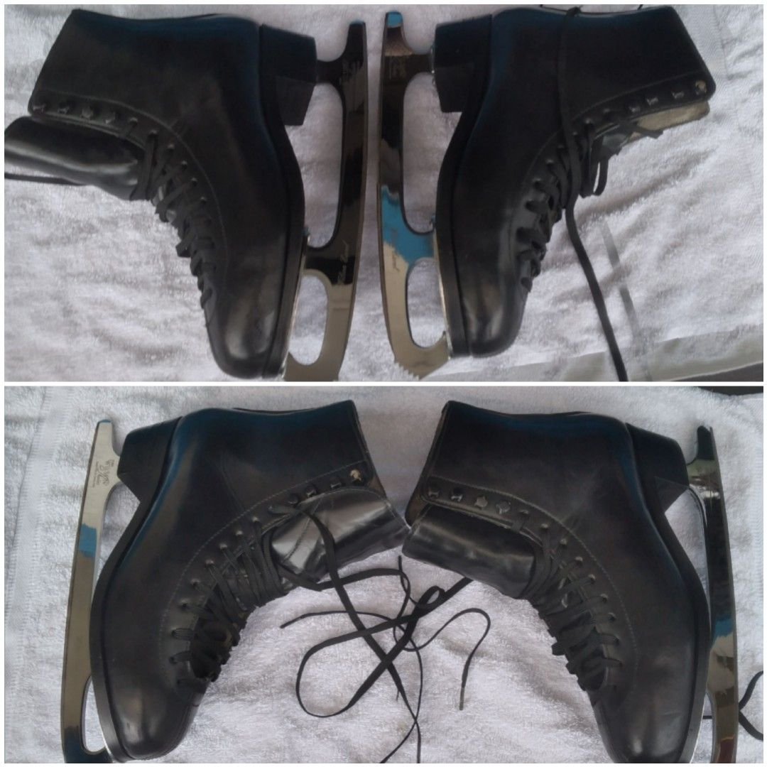 Wilson excel blades Figure Skates size 10" (Category: Skates, Rollerblades & Scooters) located in Pasig City. Submitted by aecollection03 (Listing ID 1445454111, Image 1). Description: -John wilson Skates Sheffield England -Model: Wilson Excel size 10" -Good Used Condition -will Include black leather Australian design boot -Blade in Good Condition - The boot upper,Quarter,toe box,Tongue,eyelets & hooks,sole,ankle padding is in good condition..