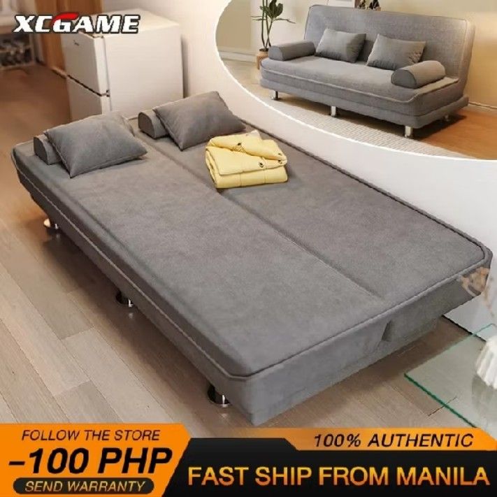 XC Game Sofa Bed - Grey, Convertible, Washable Cover (Category: Sofas) located in Caloocan City. Submitted by mysticocean-122d (Listing ID 1445646769, Image 1). Description: - Versatile Grey Sofa Bed: Easily converts from sofa to bed. - Adjustable Comfort: Features three speed settings for personalized comfort. - Easy to Clean: Removable and washable cloth cover for hassle-free maintenance. - Eco-Friendly & Durable: Made with sustainable material
