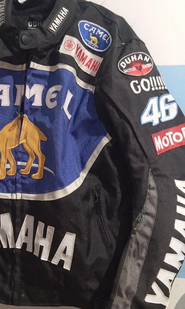 Yamaha motor racing jacket with arms pad (Category: Everything Else Others) located in Agoo. Submitted by yurimarie29 (Listing ID 1445695645, Image 1). Description: Yamaha motor racing jacket with arms pads large need labhan na stock sa cabinet.