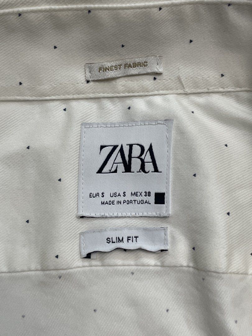 Zara White Polka Dot Shirt Blouse (Category: Blouses) located in Makati City. Submitted by pepperstoremerch (Listing ID 1445764887, Image 2). Description: 30% Off Sale Originally 380 Zara White Polka Dot Shirt Blouse Top Size Small Cotton Blend Preloved, good condition Please see pictures D0083 R380.