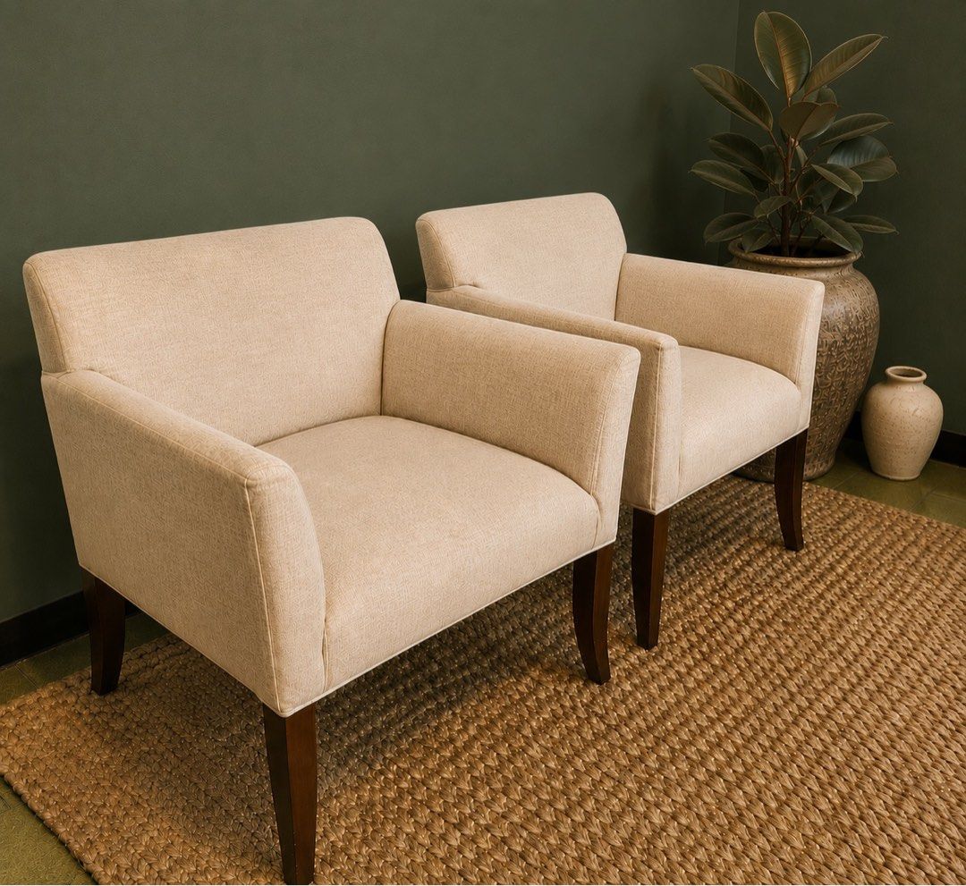 200cm Sofa with 2 side chairs (Category: Sofas) located in Carmona. Submitted by thomasadviento (Listing ID 1445921556, Image 2). Description: Used Sofa with 2 side chairs (Beige). Solid wood foundation and great for living rooms. Dimensions are 222cm x 86cm x 80cm. Can be delivered via Lalamove.
