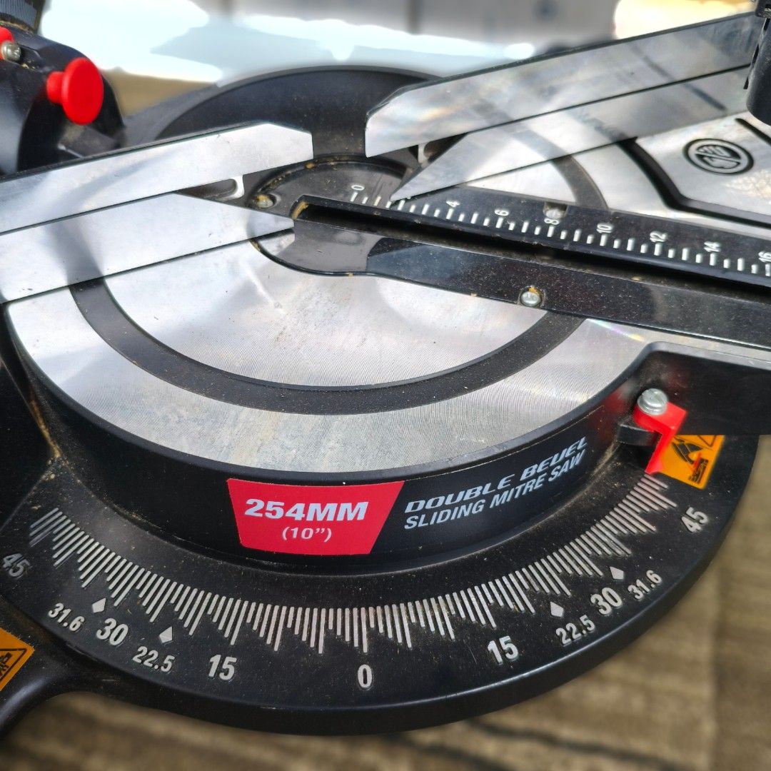 254mm double bevel sliding mitre saw (Category: Construction Tools & Equipment) located in Manila. Submitted by red_finders (Listing ID 1445980281, Image 3). Description: heavy duty tools.