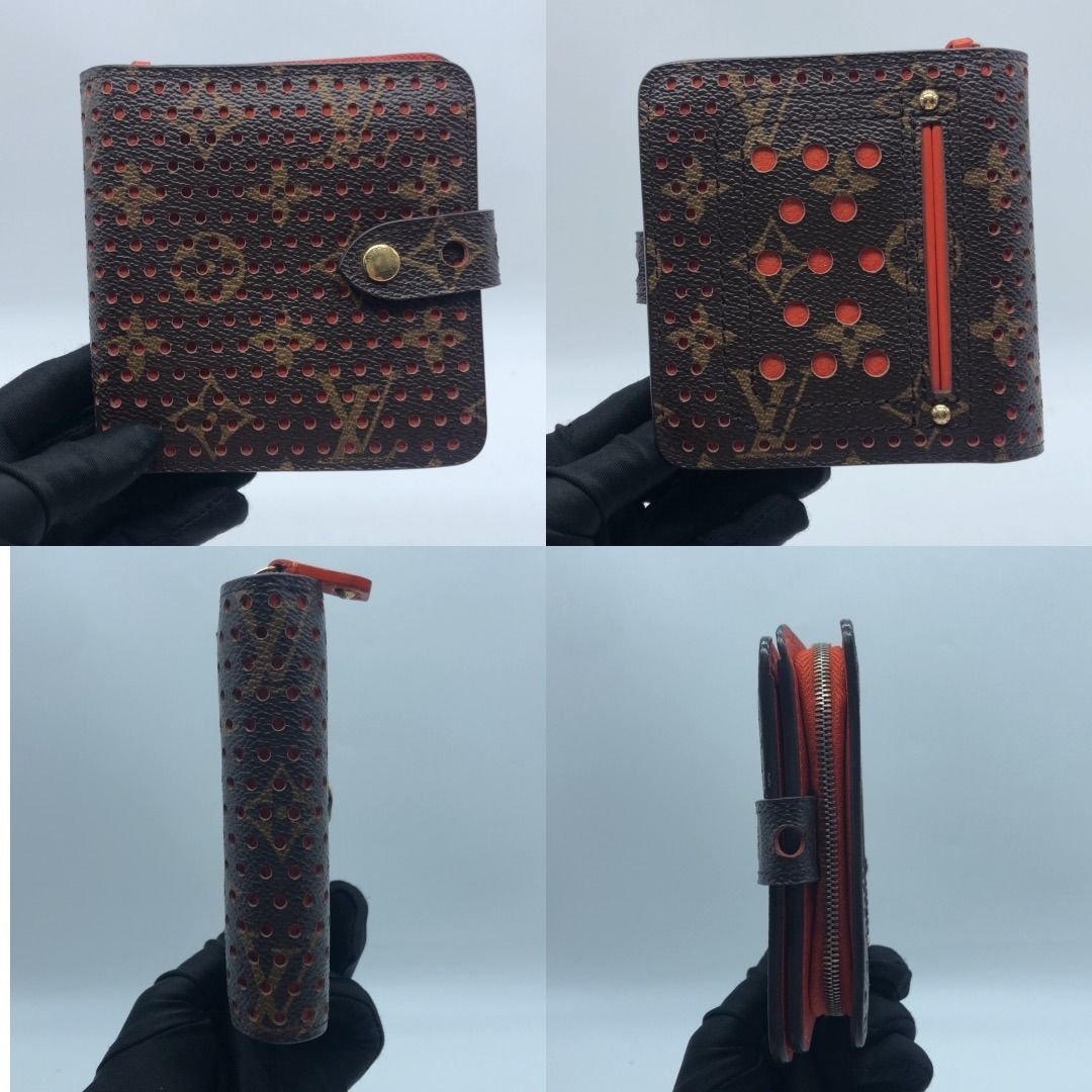 267005926 LOUIS VUITTON WALLET PERFO COMPACT ZIP WALLET (Category: Luxury Bags & Wallets) located in Taguig. Submitted by ecoring.ph (Listing ID 1445816260, Image 2). Description: ◆CONDITION: B+ ◆DESCRIPTIONS: (Other defects/info:) OUTER: The body of the wallet is slightly scratched, scuffed, marked by press marks, and shows signs of use. The rubber lining of the wallet is scratched, scuffed, marked by press marks, minimally cracked, and shows si