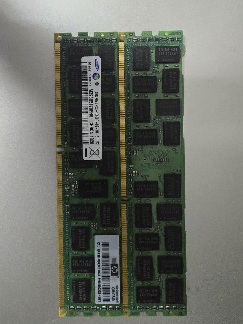 2x Samsung & HP DDR3 RAM Modules492455509728972800