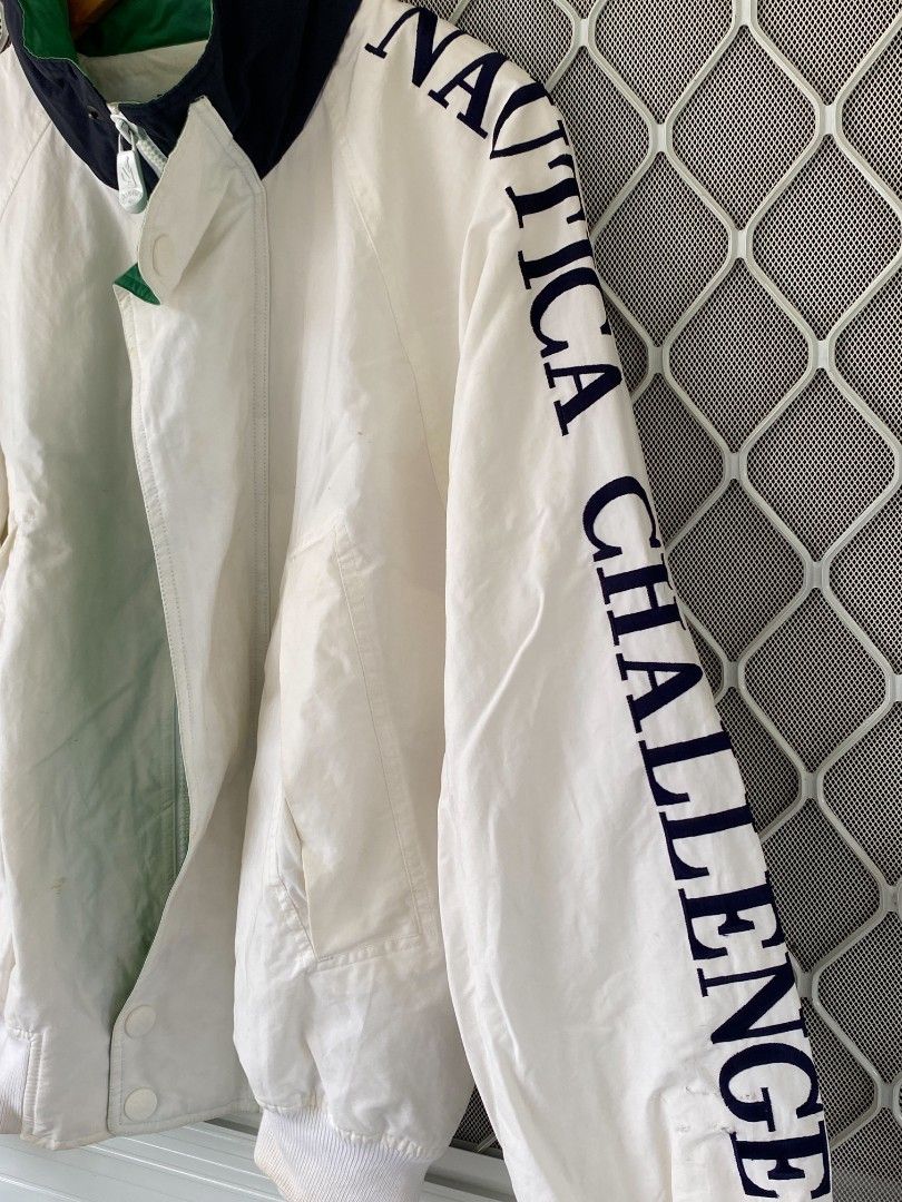 90's Vintage Nautica Sailing Jacket (Category: Coats, Jackets and Outerwear) located in General Natividad. Submitted by jaygo02 (Listing ID 1445813859, Image 3). Description: fits Boxy XL 25 x 26.5 Color rate: 9/10 Issue/s: Stains & scratch (check the last 5 pictures) can send more pictures of stains upon buyers request 📍Nueva Ecija 📌washed 📌color may vary due to lighting 📌shipping via jnt express.