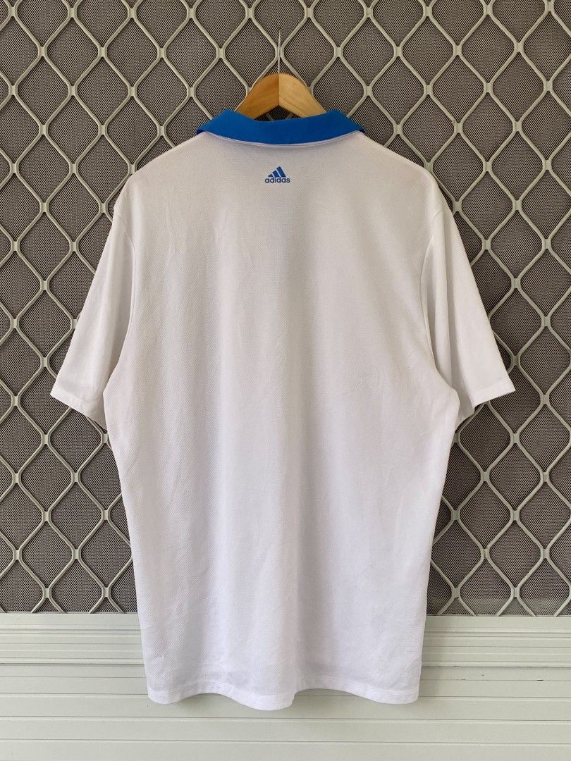 Adidas Polo Shirt (Category: Activewear) located in General Natividad. Submitted by jaygo02 (Listing ID 1445810717, Image 2). Description: fits L 22 x 30 Color rate: 9.5/10 Issue/s: Dot stains (check the last 2 pictures) 📍Nueva Ecija 📌washed 📌color may vary due to lighting 📌shipping via jnt express.