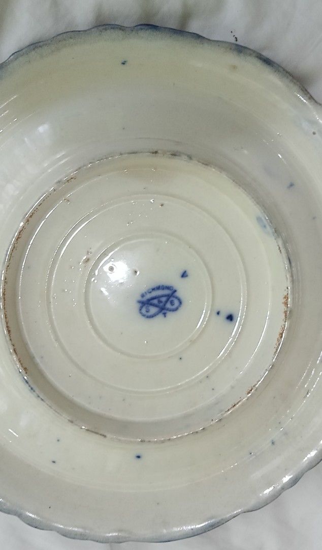 Antique Cake Plate Serving (Category: Dinnerware & Cutlery) located in Lemery. Submitted by sanapundar (Listing ID 1445910817, Image 2). Description: Vintage blue and white floral plate "Richmond" Smith &BinnallTunstall.