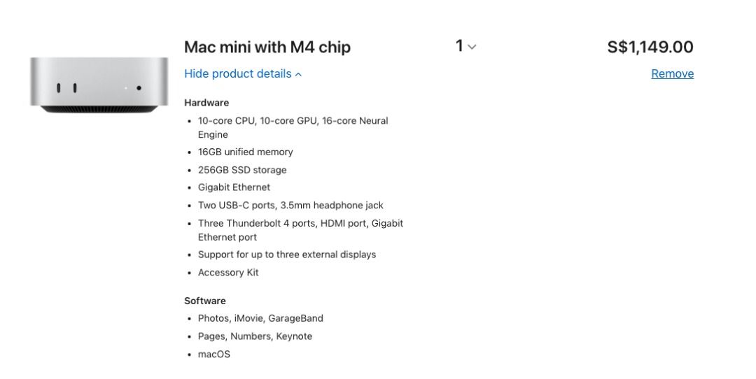 Apple Mac mini M4 Chip492230867409981441