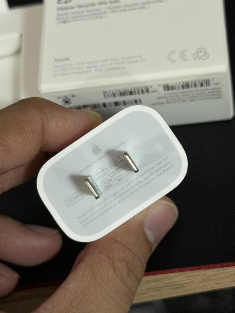 Apple usb-c 20w power adapter (Category: Chargers & Cables) located in Manila. Submitted by twkdeclutter (Listing ID 1445917597, Image 3). Description: brandnew opened for testing only rfs: extra adapter.