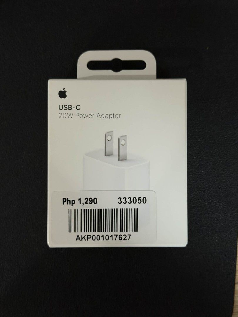 Apple usb-c 20w power adapter (Category: Chargers & Cables) located in Manila. Submitted by twkdeclutter (Listing ID 1445917597, Image 1). Description: brandnew opened for testing only rfs: extra adapter.