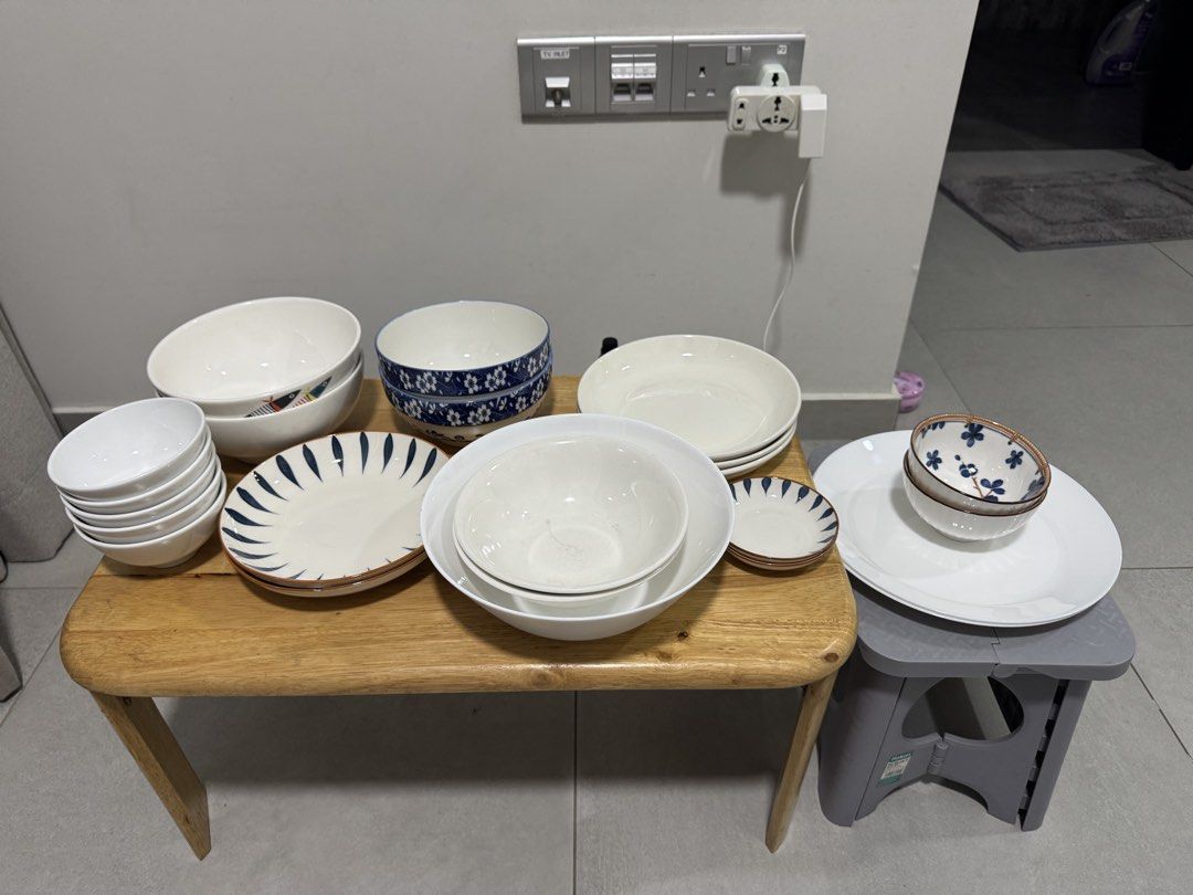 Assorted Ceramic Bowls and Plates Set