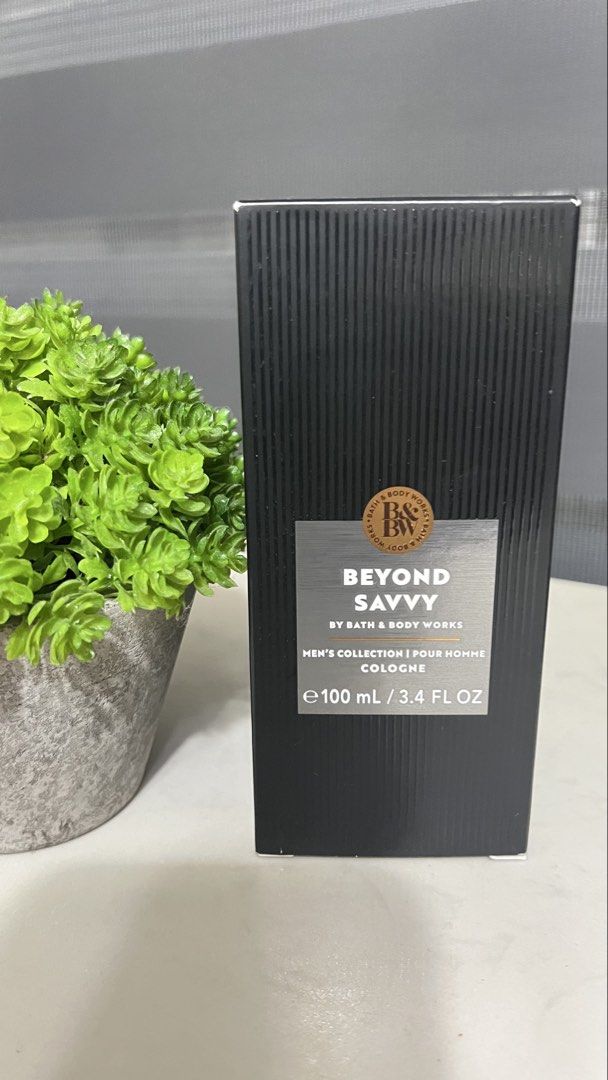 Bath & Body Works Beyond Savvy Men's Cologne 100ml (Category: Fragrance & Deodorants) located in Lapu Lapu. Submitted by Tinay (Listing ID 1445918500, Image 1). Description: - Bath & Body Works Beyond Savvy Cologne for Men - 100ml bottle - Scent Profile: Citrus, Spicy, Metallic, Fresh-Aquatic, Woods - Versatile: Great for everyday wear or special occasions.
