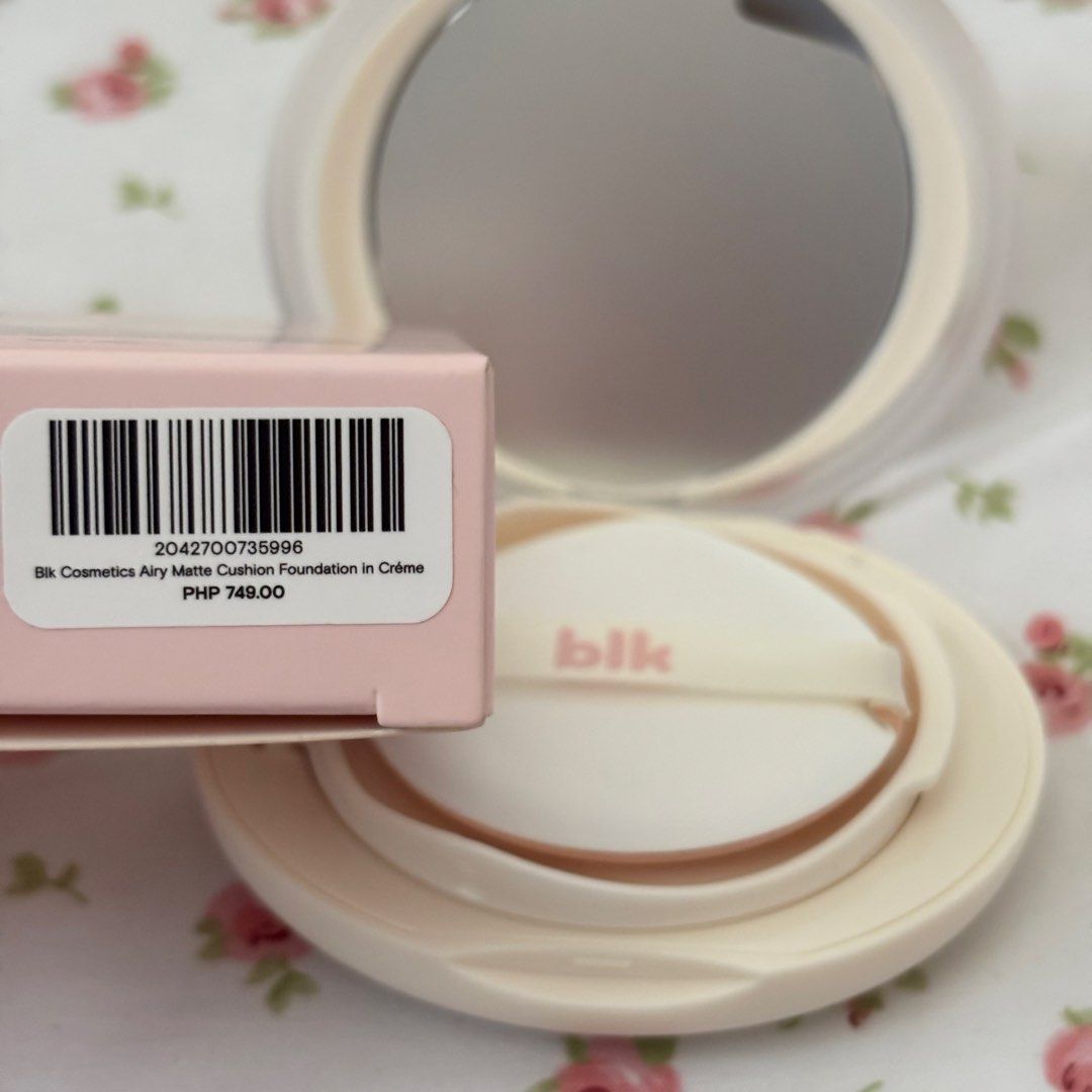 BLK AIRY MATTE CUSHION FOUNDATION (Category: Makeup) located in Quezon City. Submitted by declutterwithmissa (Listing ID 1445829996, Image 2). Description: ⭐️ Brand new, sealed, and unopened. RFS: Accidentally bought two. Original price: ₱749 Selling for only ₱699 .