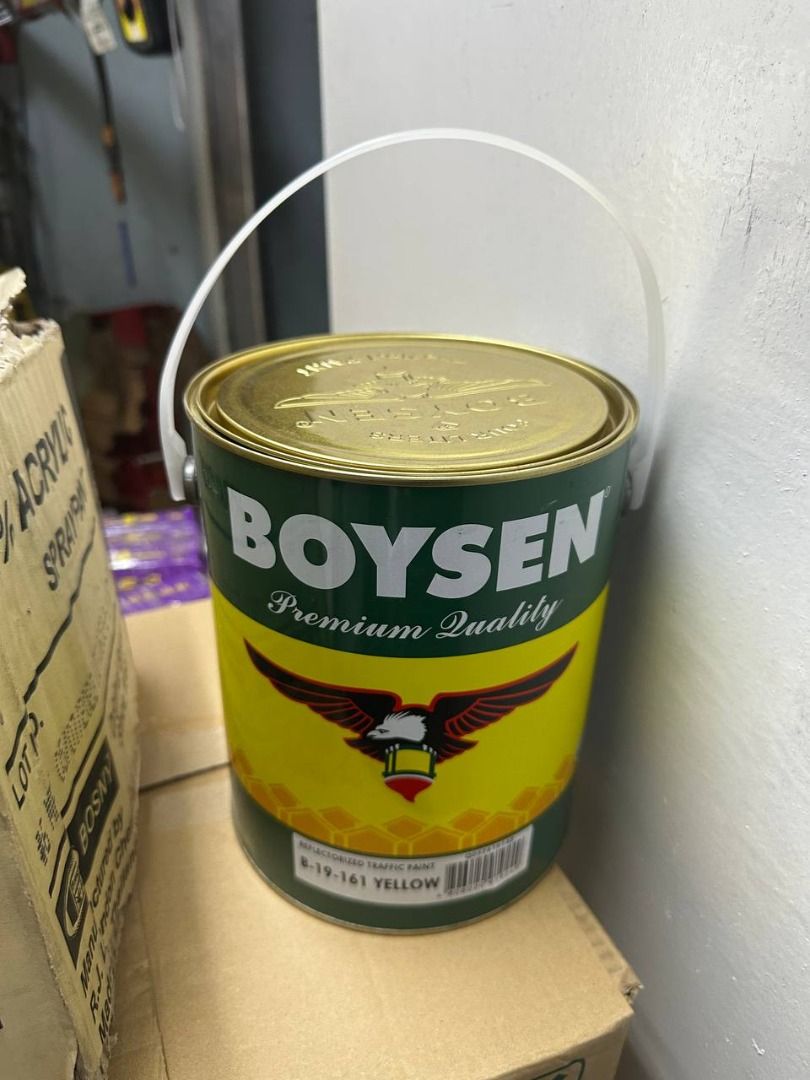 Boysen Reflectorized Traffic Paint Specs: Yellow (Category: Everything Else Others) located in Manila. Submitted by joeyroque09 (Listing ID 1445851078, Image 3). Description: Boysen Reflectorized Traffic Paint Specs: Yellow Price: 1,695.