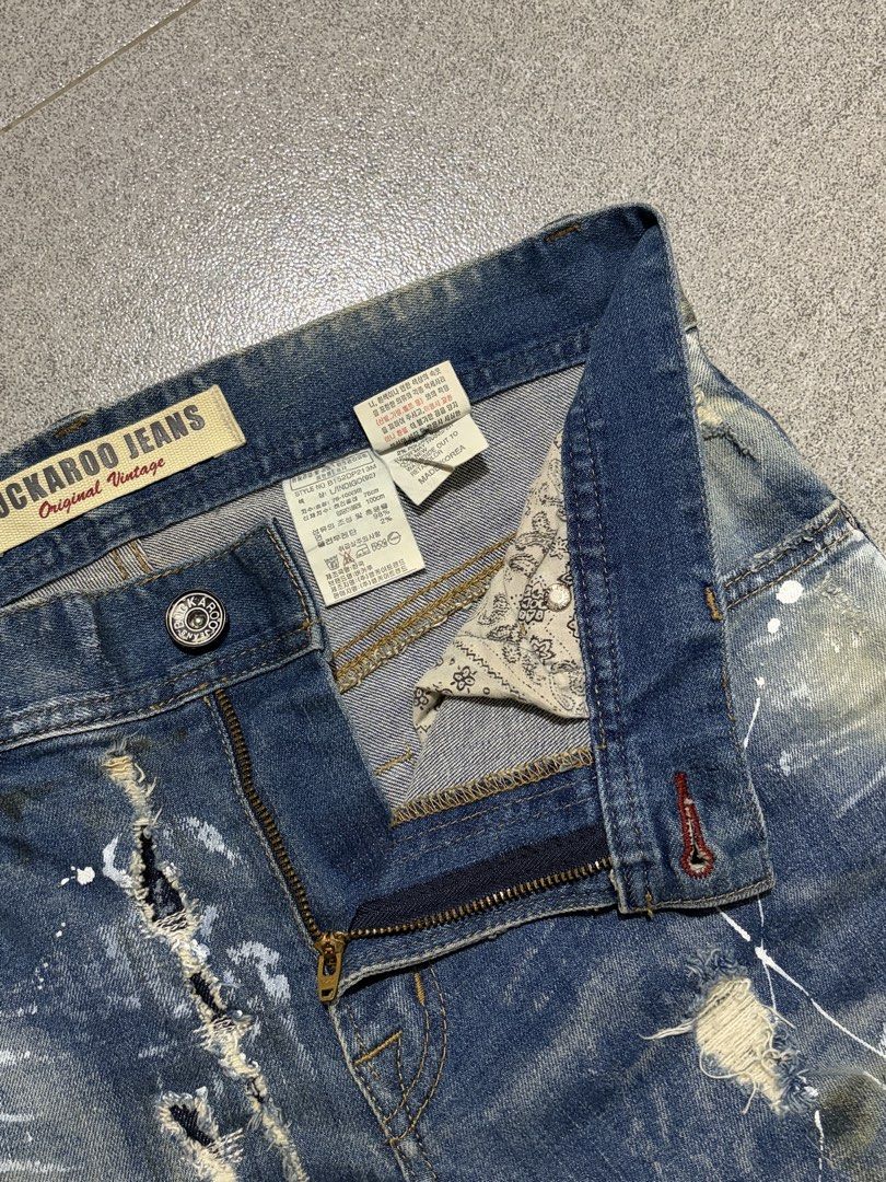 Buckaroo Jeans (Category: Jeans) located in Talisay. Submitted by re_sell01 (Listing ID 1445944789, Image 3). Description: Buckaroo Jeans Waistline 33-34” Length 40” Leg Opening 6” Distressed, Rips, Paint Splatter Design Stretchable Excellent Condition.