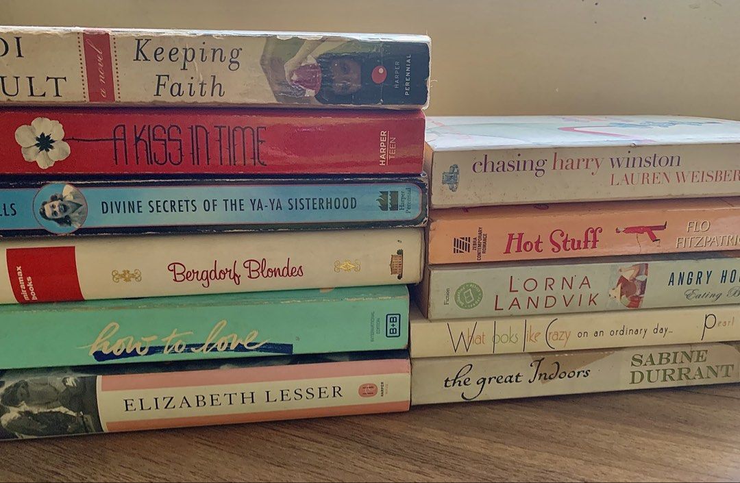 BUNDLED SALE (Category: Storybooks) located in Paranaque City. Submitted by thingsofold (Listing ID 1445872180, Image 1). Description: TAKE ALL 📌KEEPING FAITH • Jodi Picoult 📌A KISS IN TIME • Alex Flinn 📌DIVINE SECRETS OF THE YA-YA SISTERHOOD • Rebecca Wells 📌BERGDORF BLONDES • Plum Sykes (HB) 📌HOW TO LOVE • Katie Cotugno 📌MARROW • Elizabeth Lesser (HB) 📌CHASING HARRY WINSTON • Lauren Weisberger 📌HOT STUFF • Flo Fitzpatrick 📌WHAT LOOKS L