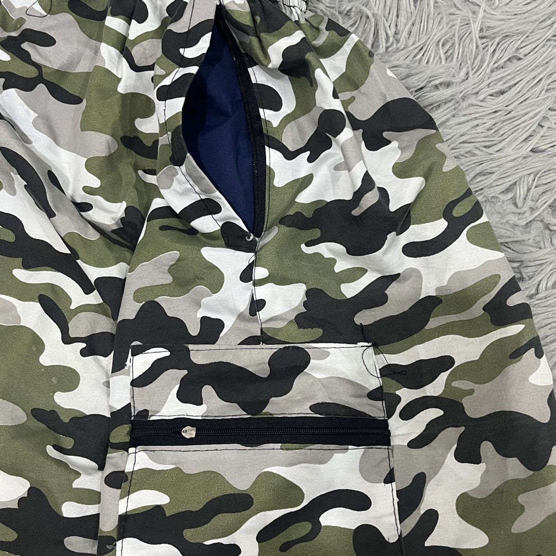 Camouflage Cargo Shorts with Zipped Pockets (Category: Other Bottoms) located in Rizal. Submitted by best.dressedx (Listing ID 1445965575, Image 3). Description: 🤍 ~ swipe photos to see when worn 🤍 ~ fits xs-m (garterized) 🤍 ~ has flaws but barely noticeable (check photos) 🤍 ~ delivery via j&t.