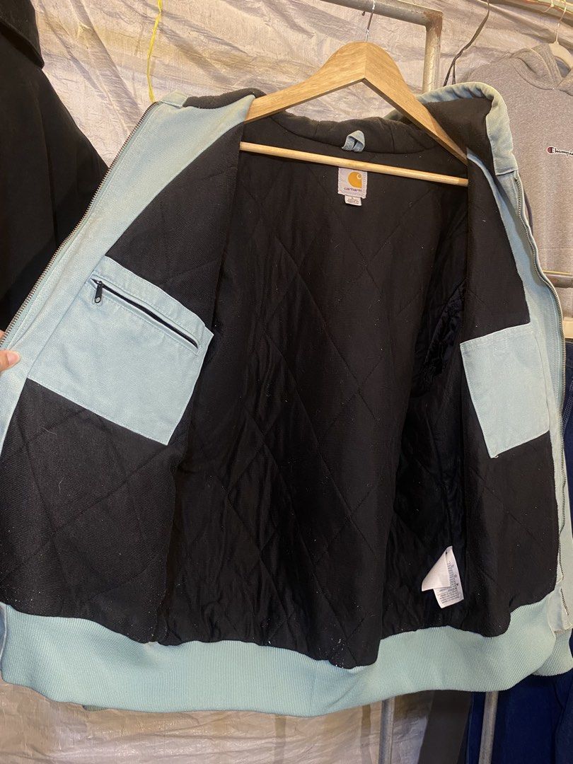 Carhartt Active Jacket Rare color Tiffany (Category: Coats, Jackets and Outerwear) located in Naga. Submitted by ejdurante17 (Listing ID 1445846769, Image 3). Description: Active Jacket Tiffany rare color Light stains which is normal for a workwear Dimension: L 28” x W 24.5” Courier: J&T door to door shipping nationwide PAYMENT FIRST, NO COD 🚫 Location: NAGA CITY, BICOL MOP: Gcash / Maya / Bdo / Bpi.