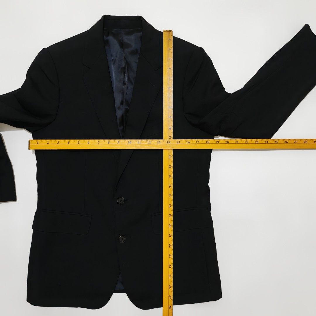 Celine Homme Hedi Slimane Black Wool Coat Jacket (Category: Coats, Jackets and Outerwear) located in Dinalupihan. Submitted by brokencasket (Listing ID 1445883848, Image 3). Description: Celine Homme Hedi Slimane Black Wool Coat Jacket Size 46 on tag. Measurements on photo. Color may vary due to lighting..